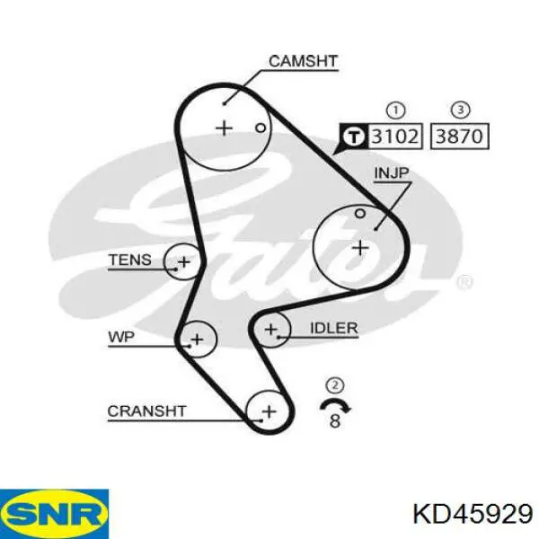Kit correa de distribución Toyota Corolla E11