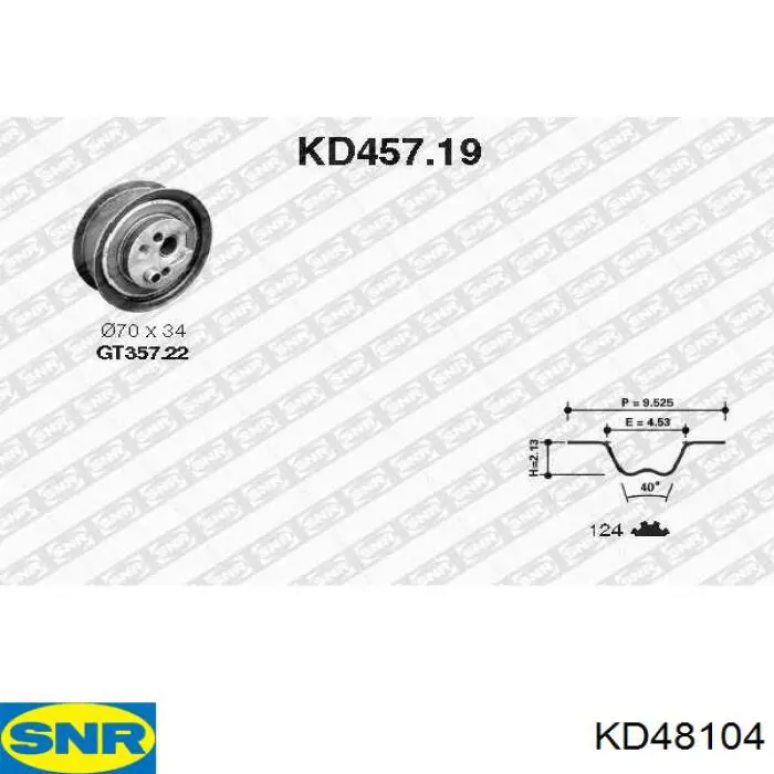 KD48104 SNR Kit correa de distribución