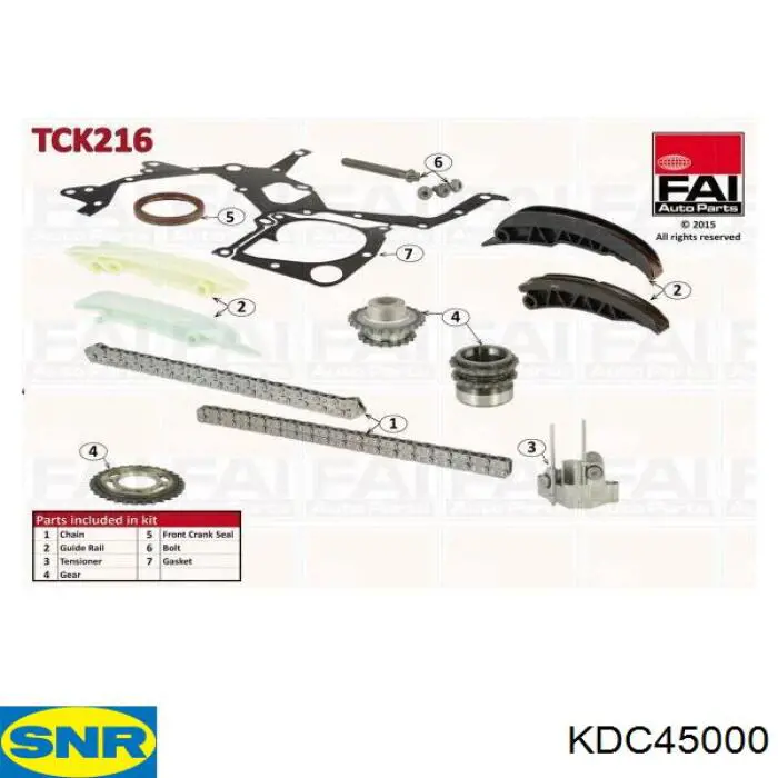 Kit de montaje de la cadena de distribución  Dayco KTC1469