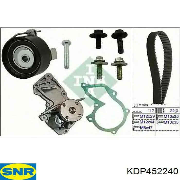 KDP452.240 SNR kit de correa de distribución