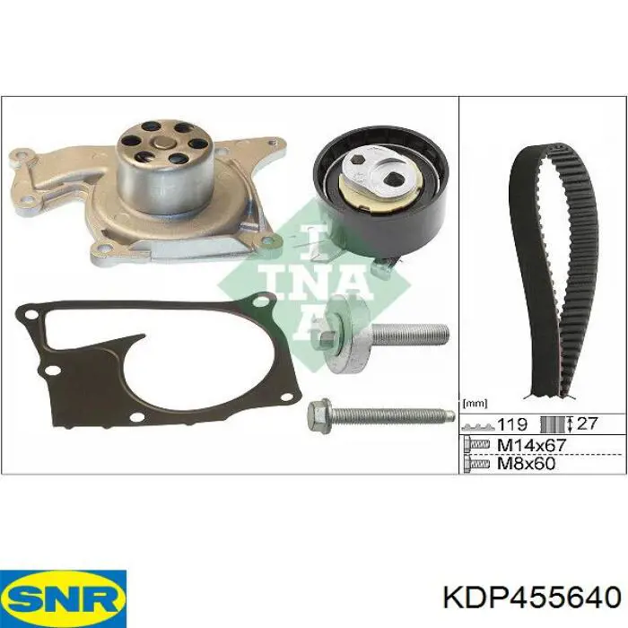 Comprar KDP455640 SNR Kit de correa de distribución