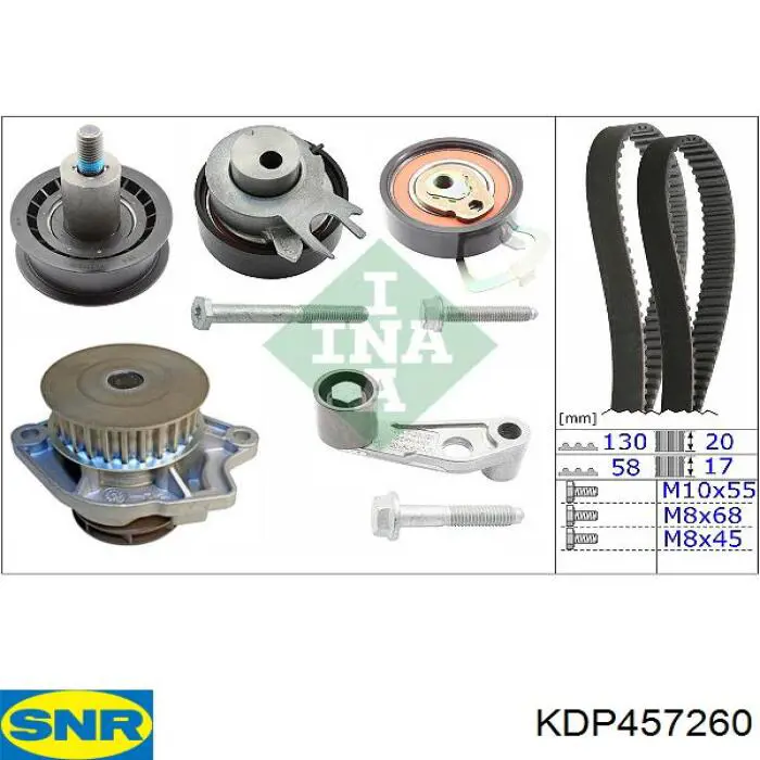 KDP457.260 SNR kit de correa de distribución