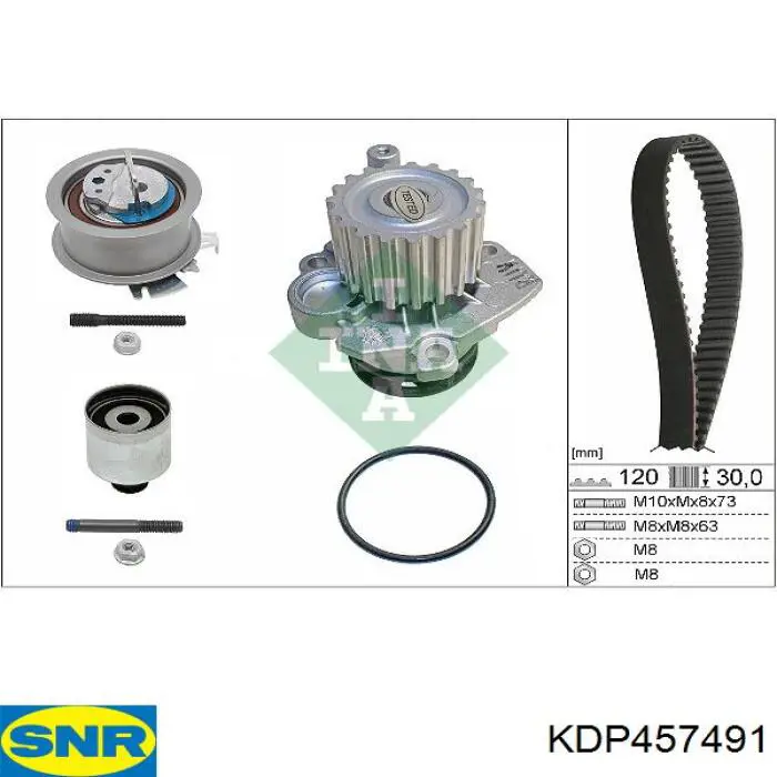 KDP457.491 SNR kit de correa de distribución