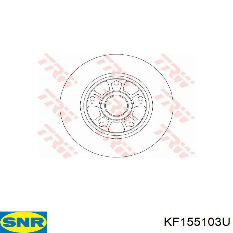 Disco de freno trasero KF155103U SNR