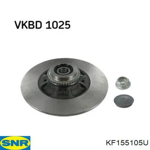 Disco de freno trasero SNR KF155105U precio, desde 246,97 EUR