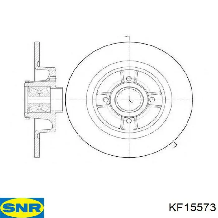 KF155.73 SNR disco de freno trasero
