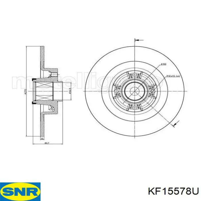Disco de freno trasero SNR KF15578U precio, desde 73,11 EUR