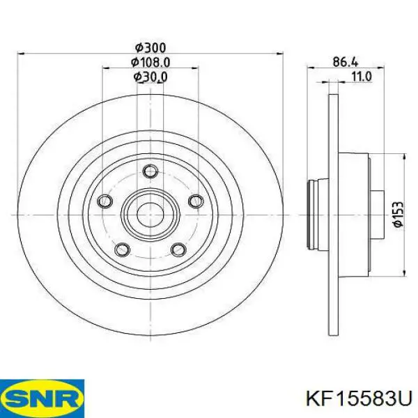 Disco de freno trasero Renault Espace 4 JK0
