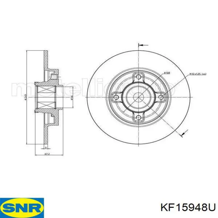 Disco de freno trasero SNR KF15948U precio, desde 69,89 EUR