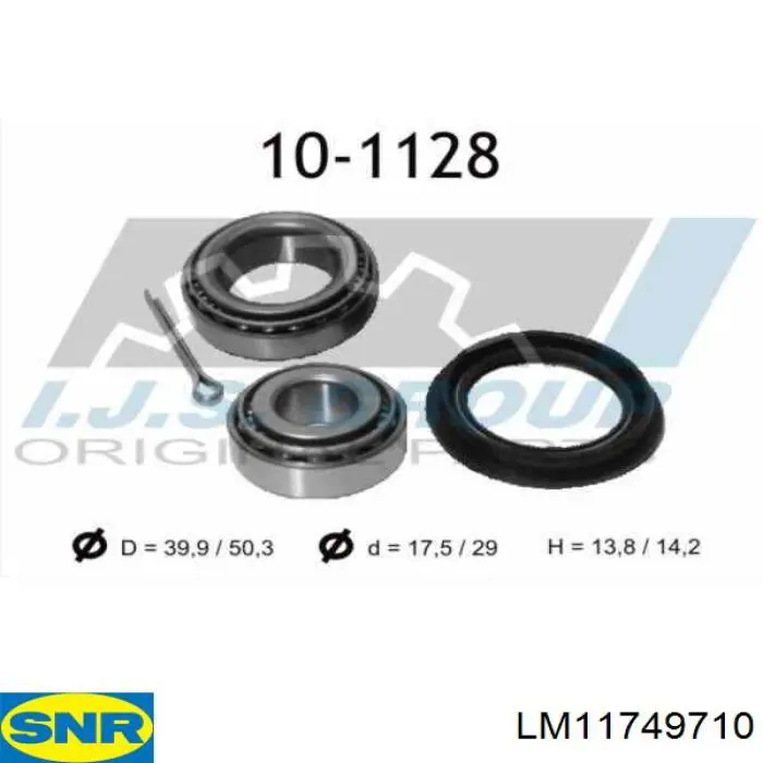 Cojinete exterior de rueda trasera SNR LM11749710 precio, desde 6,50 EUR