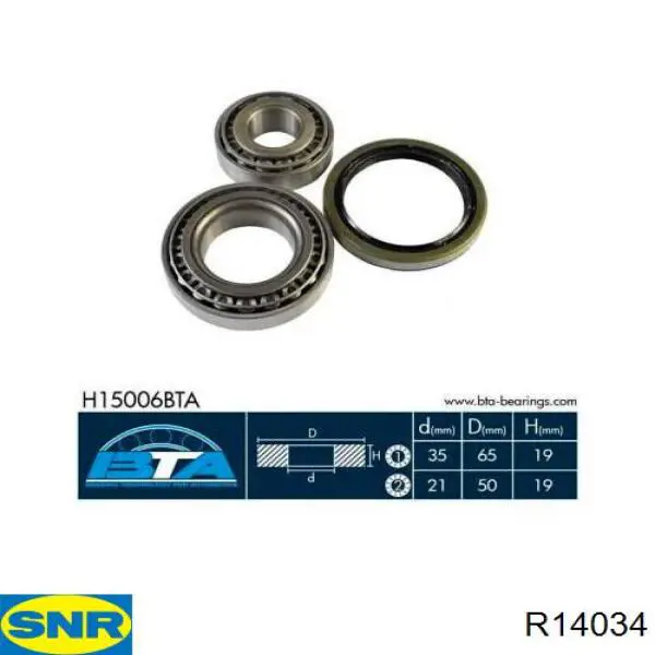 Cojinete de rueda delantero SNR R14034 precio, desde 34,23 EUR