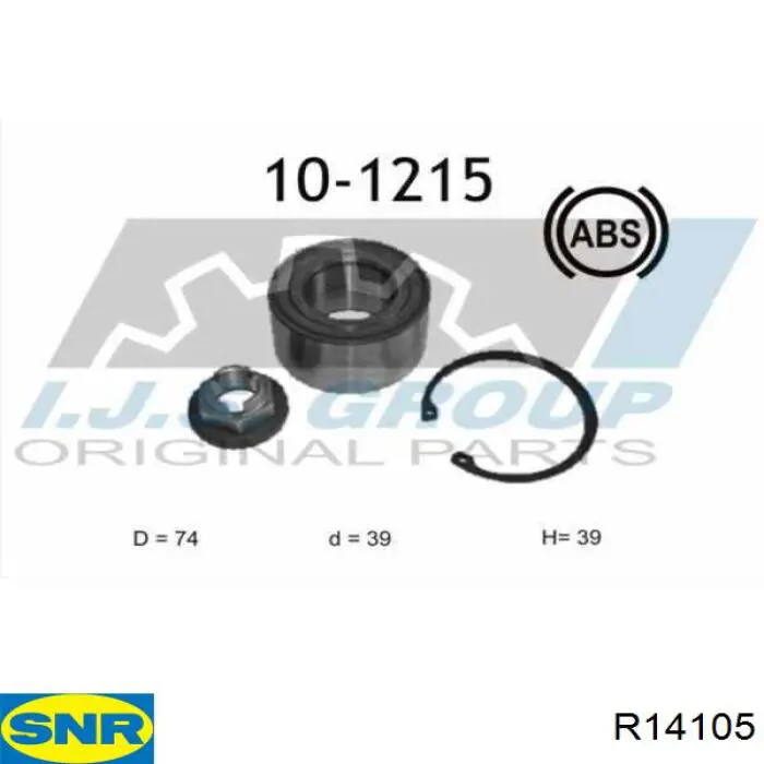 Cojinete de rueda delantero SNR R14105 precio, desde 32,04 EUR