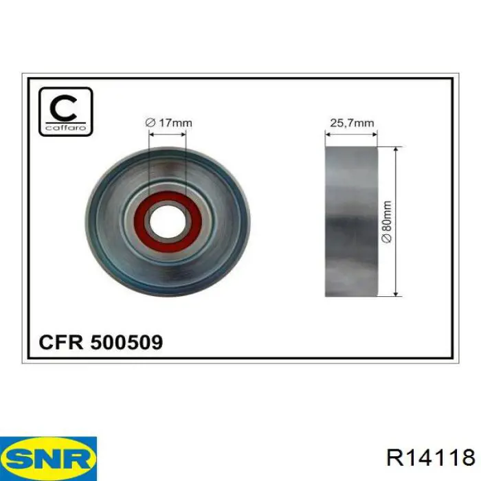R14118 SNR Rodamientos de rueda delantero