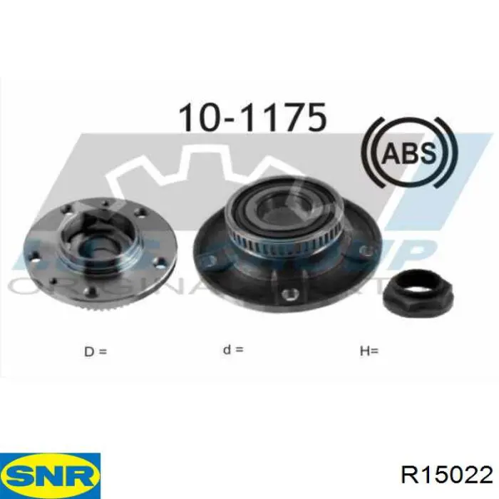 Buje de rueda delantero R15022 SNR