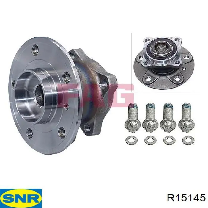 Cubo de rueda trasero R15145 SNR