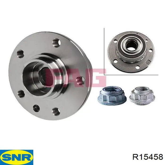 Cubo de rueda delantero SNR R15458