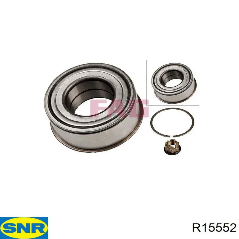 Cojinete de rueda delantero SNR R15552 precio, desde 40,53 EUR