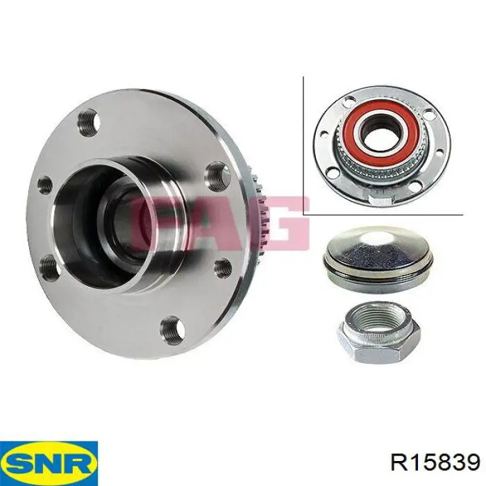 R158.39 SNR cubo de rueda trasero