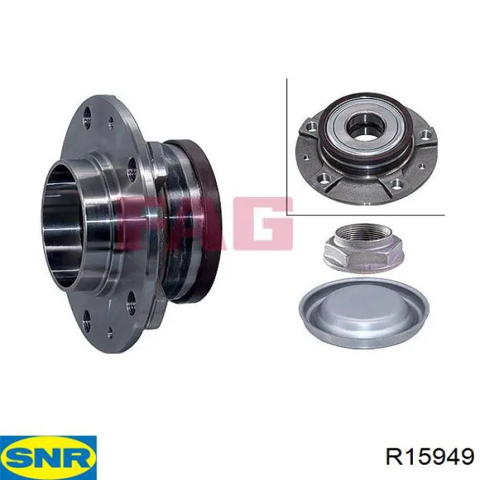 R159.49 SNR cubo de rueda trasero