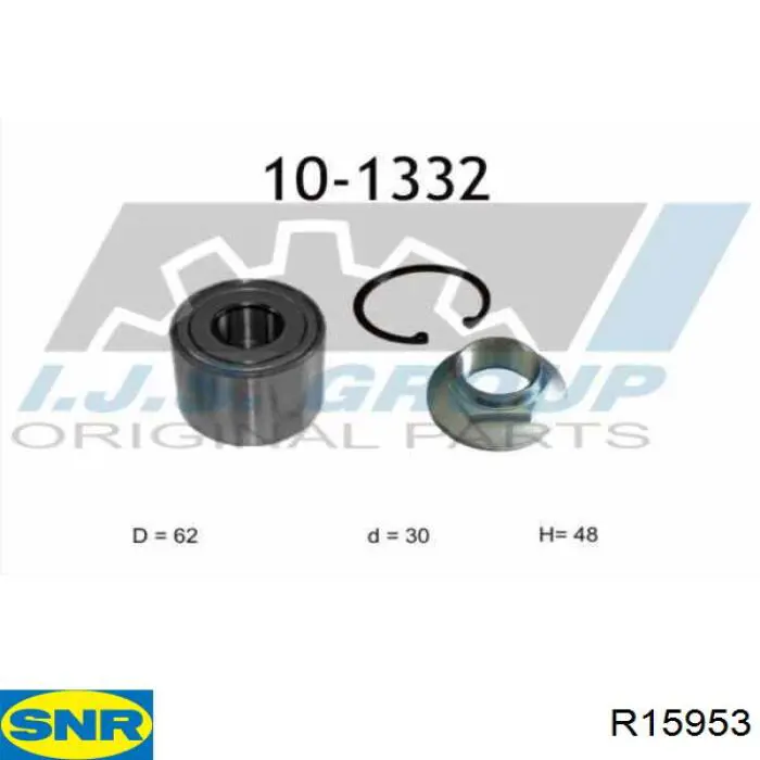 Cojinete de cubo delantero SNR R15953 precio, desde 95,95 EUR
