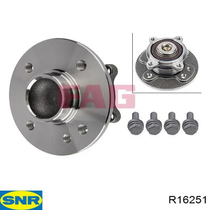 R16251 SNR Buje de rueda trasero