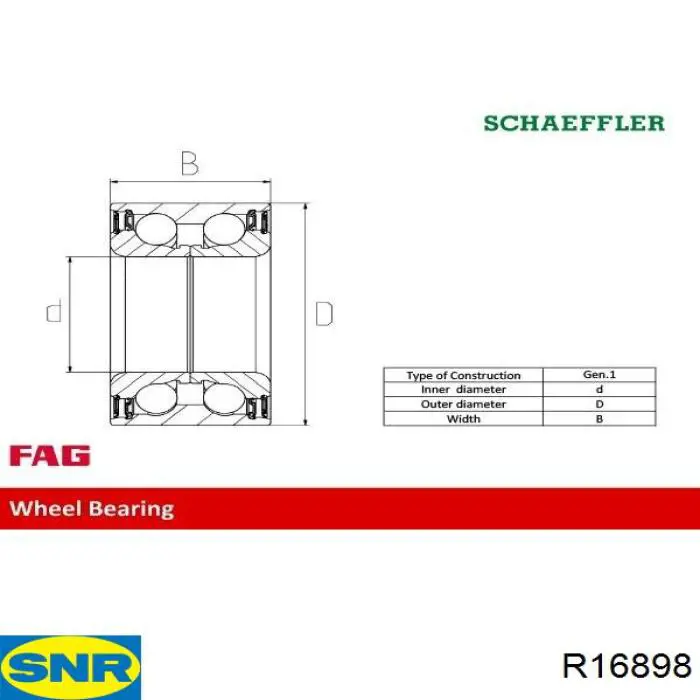 Comprar R16898 SNR Cojinete de rueda delantero