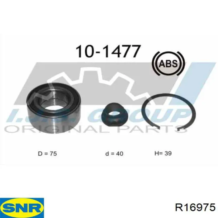 Cojinete de rueda delantero SNR R16975 precio, desde 68,55 EUR