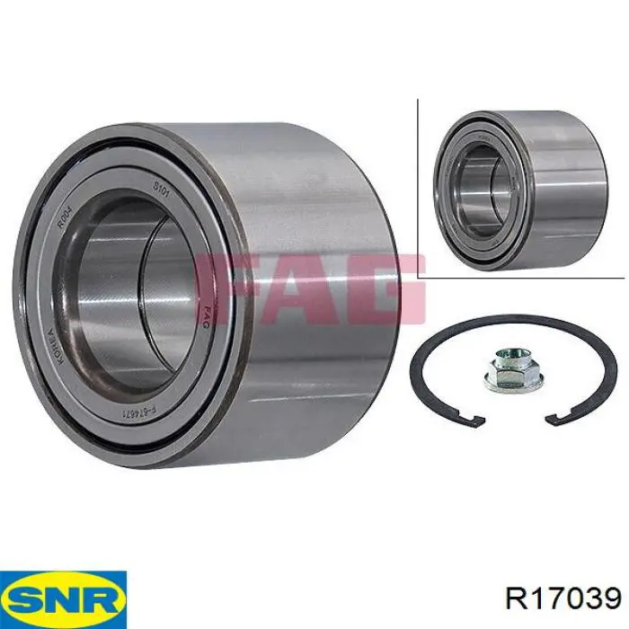 R170.39 SNR cojinete de rueda delantero