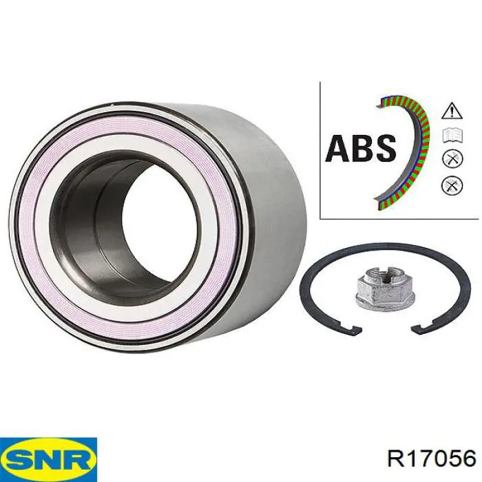 Cojinete de rueda delantero R17056 SNR
