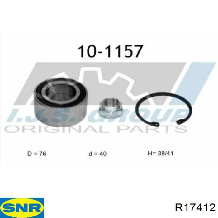 Cojinete de rueda delantero SNR R17412 precio, desde 33,97 EUR