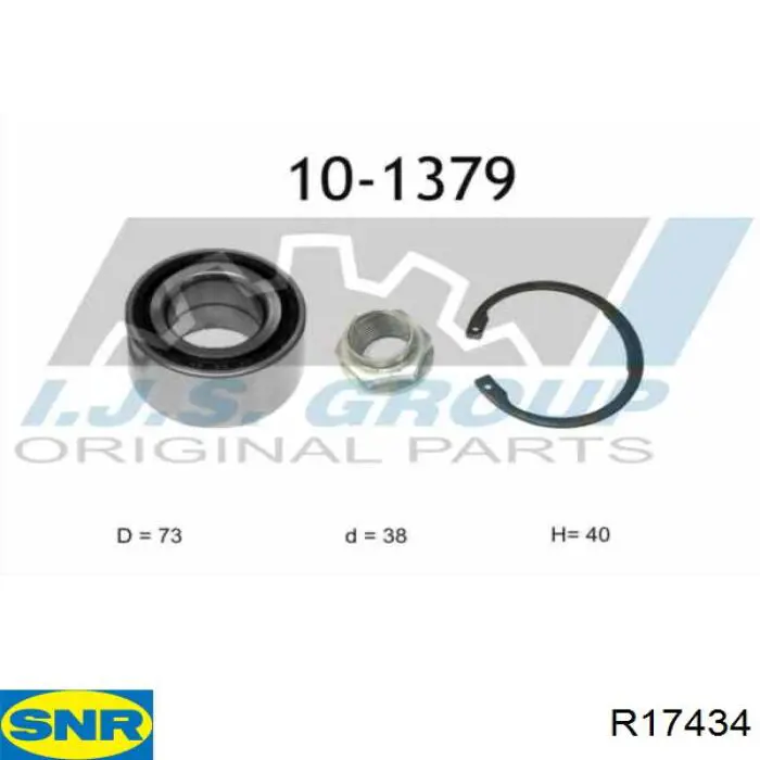Cojinete de rueda delantero SNR R17434 precio, desde 51,76 EUR