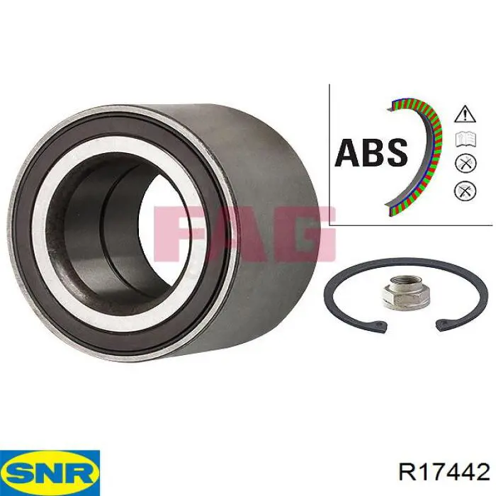 R174.42 SNR cojinete de rueda delantero