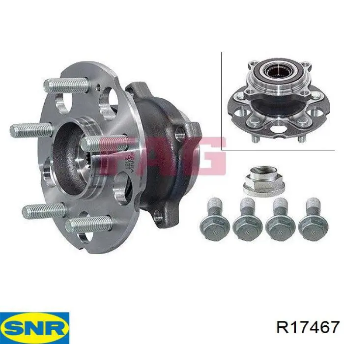 R17467 SNR Buje de rueda trasero