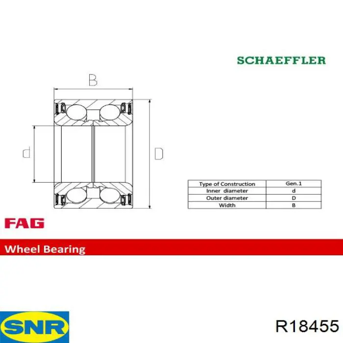 Comprar R18455 SNR Cojinete de rueda delantero