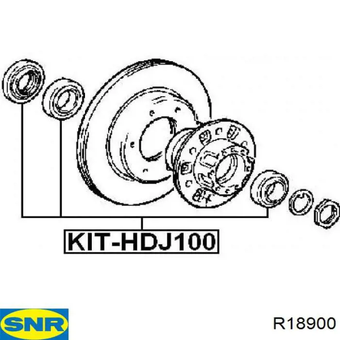 Cojinete de rueda delantero SNR R18900 precio, desde 24,82 EUR
