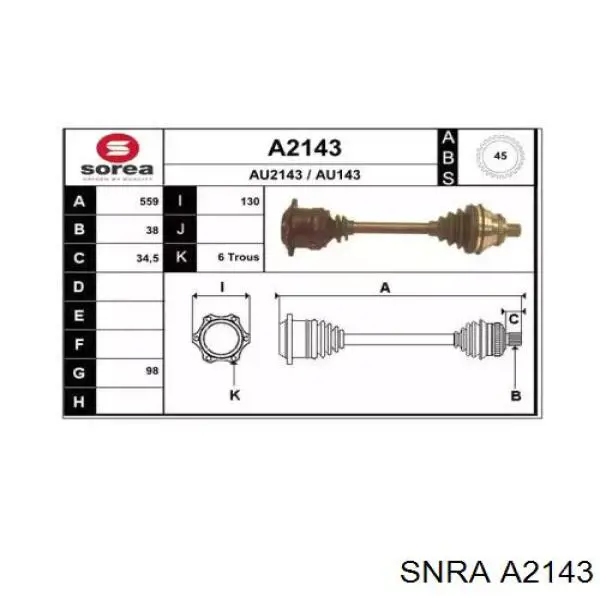 Semieje delantero derecho VAG 8A0407272AM precio, desde 675,31 EUR