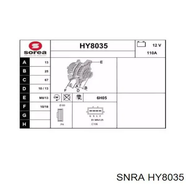 DMX142087 Mitsubishi alternador