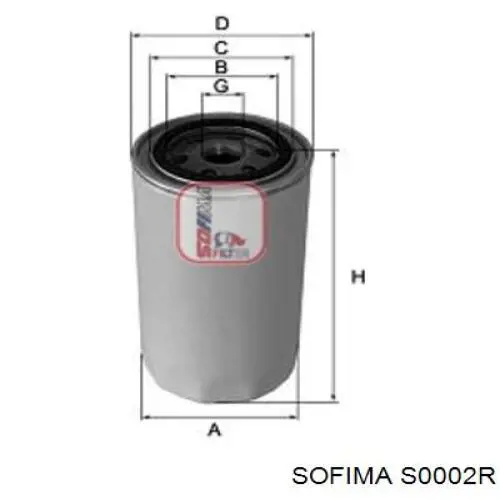 S 0002 R Sofima filtro de aceite