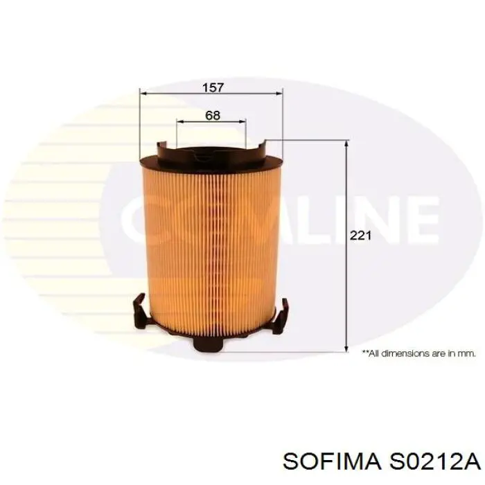 Filtro de aire S0212A Sofima