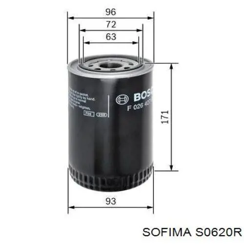 Filtro de aceite Sofima S0620R precio, desde 10,97 EUR
