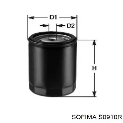 Filtro de aceite S0910R Sofima