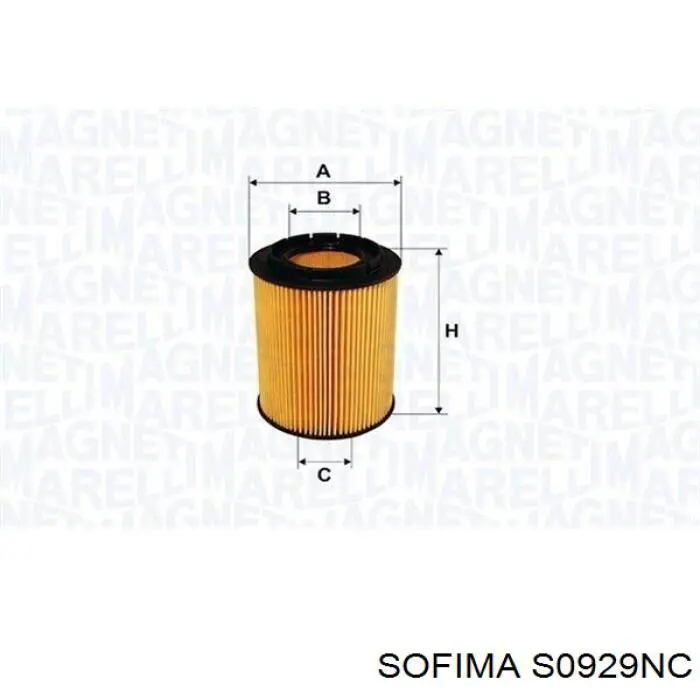 Filtro de combustible S0929NC Sofima