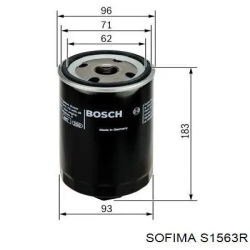 Filtro de aceite Sofima S1563R precio, desde 6,93 EUR