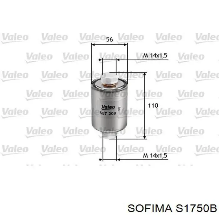 S1750B Sofima filtro de combustible