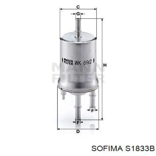 Filtro combustible Sofima S1833B precio, desde 21,98 EUR