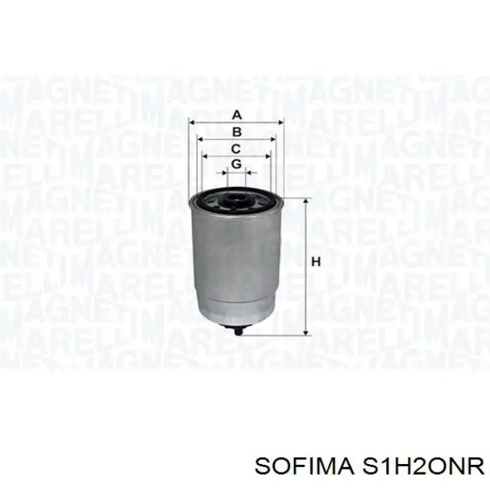 S1H2ONR Sofima filtro de combustible