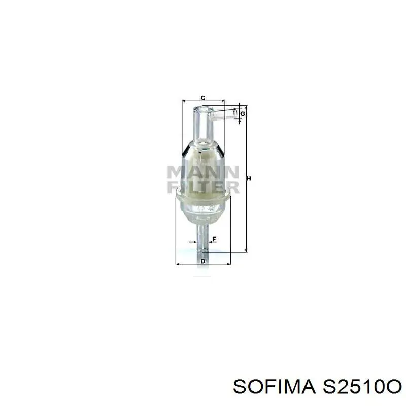 Filtro de aceite motor Sofima S2510O