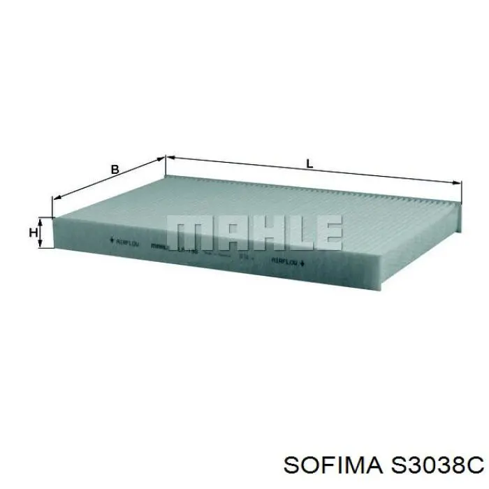 Comprar S3038C Sofima Filtro de aire del habitáculo