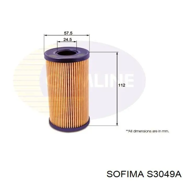 S 3049 A Sofima filtro de aire