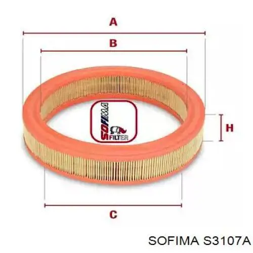 Filtro aire Sofima S3107A